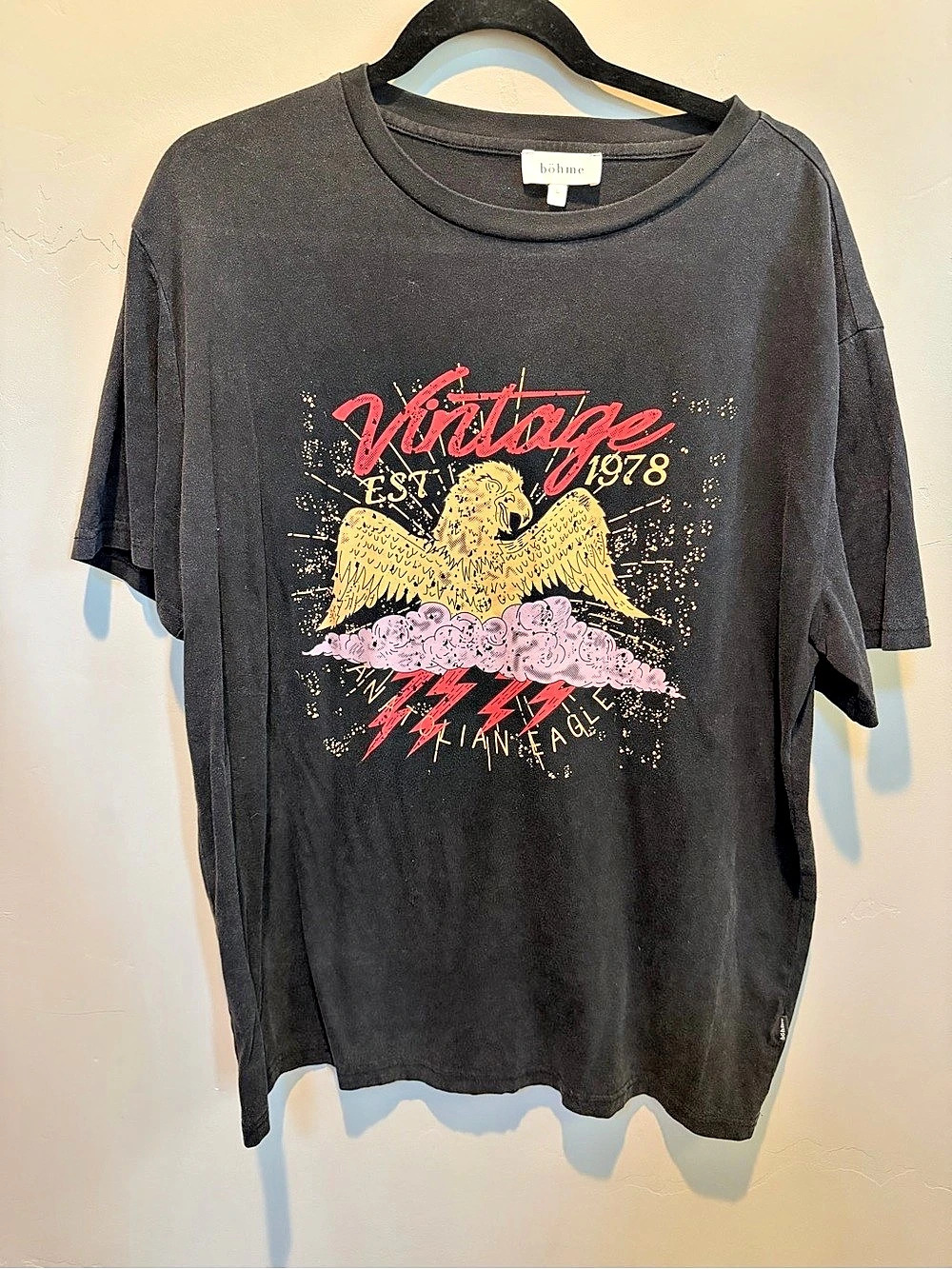 bohme Graphic Short Sleeve Tee in Black Size Large